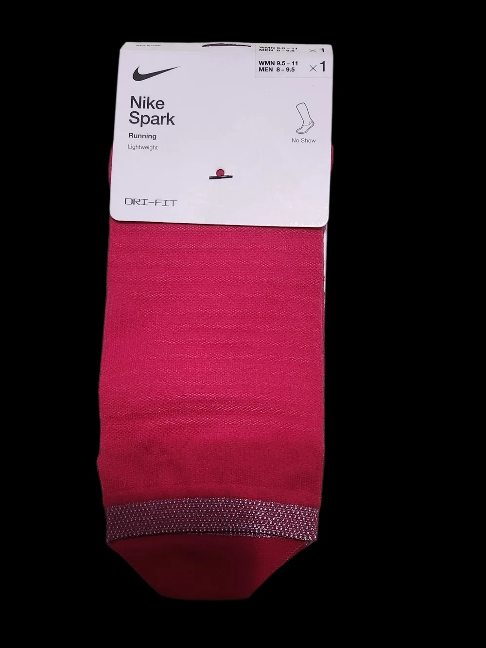 Nike Spark No-Show Socks in Fuchsia Pink 8 -9.5 New With Tags